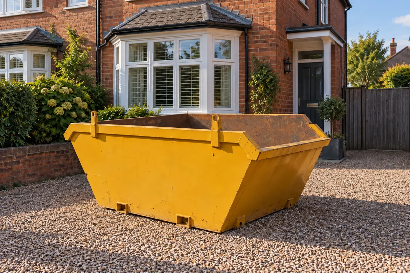 Skip positioned ready for a clear-out